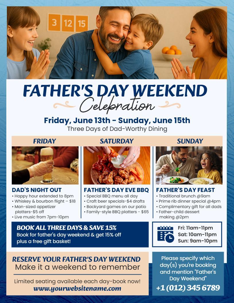 Father's Day Weekend Celebration Flyer Template