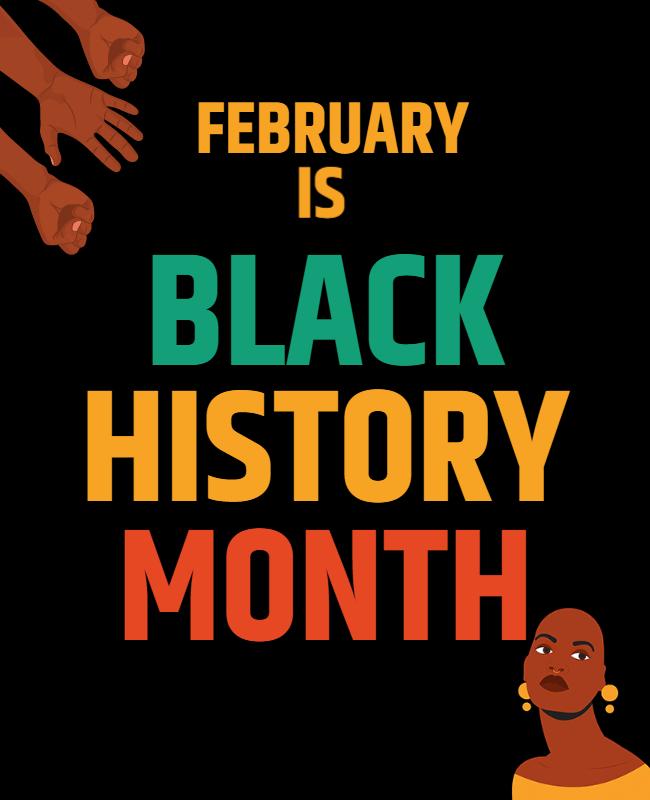 February Is Black History Month Flyer Template