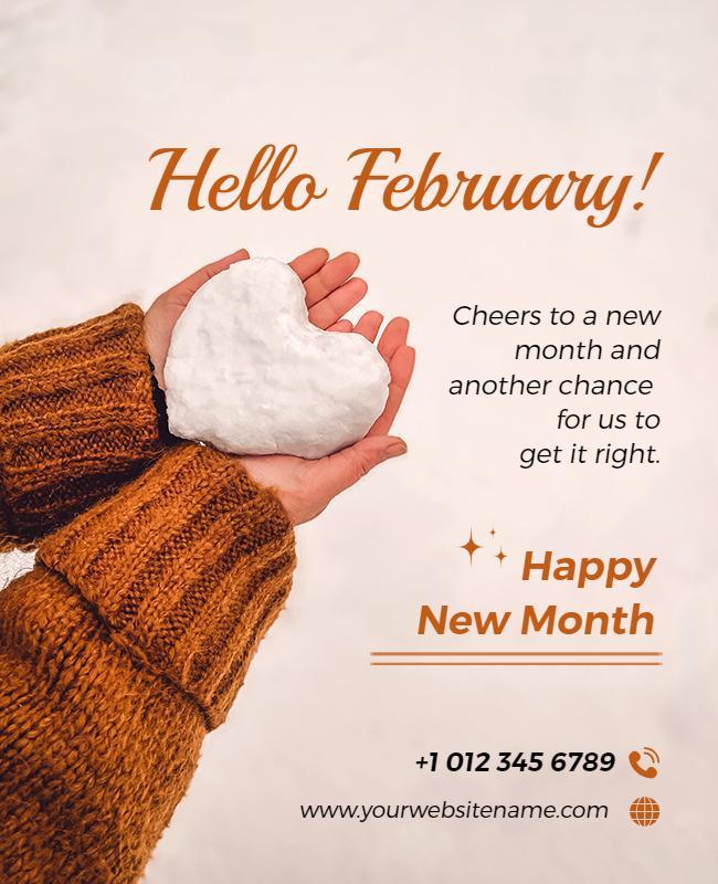 February Winter Welcome Flyer Template