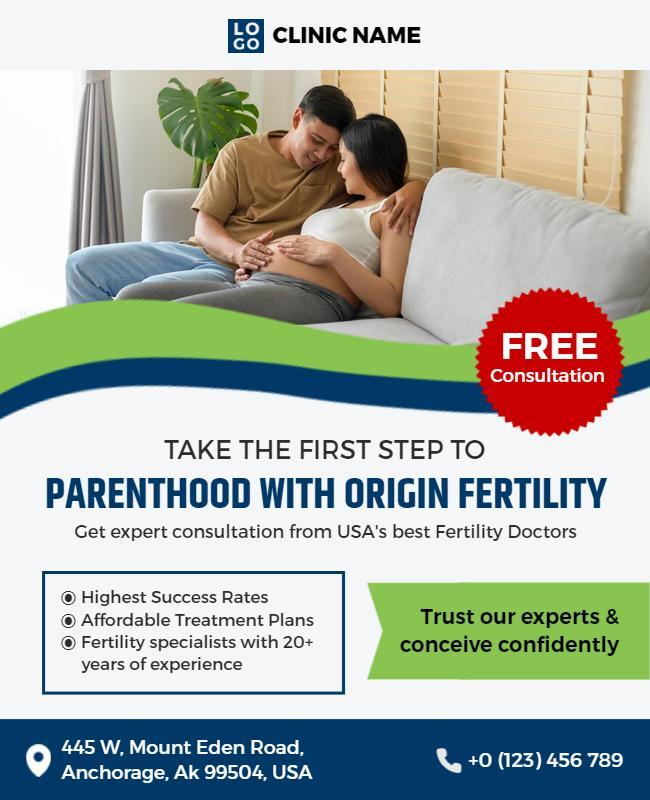 Fertility Clinic Consultation Flyer Template