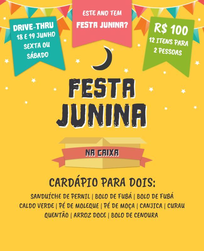 Festa Junina Food Drive Thru Flyer Template