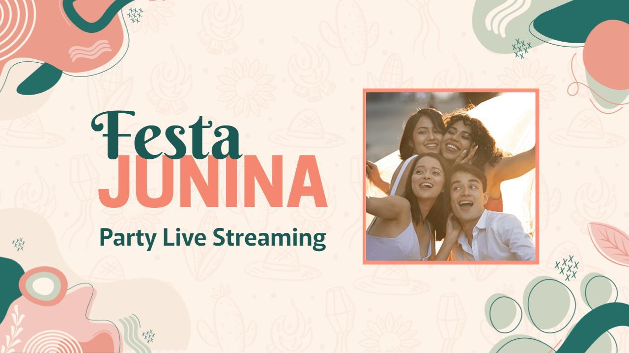 Festa Junina Live Party Celebration Holiday YouTube Thumbnail Template