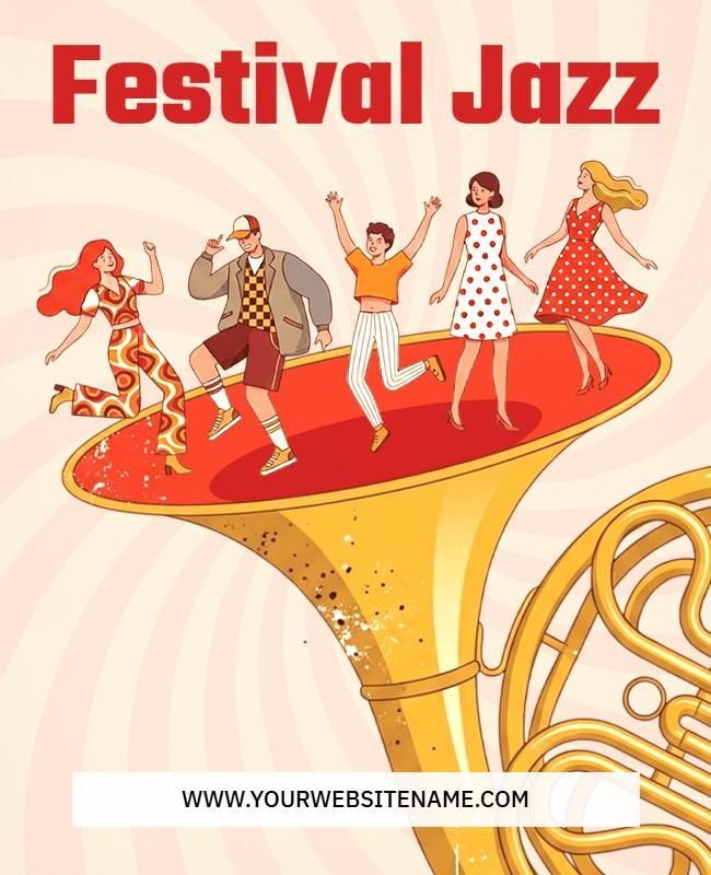 Festival Jazz Music Celebration Poster Template