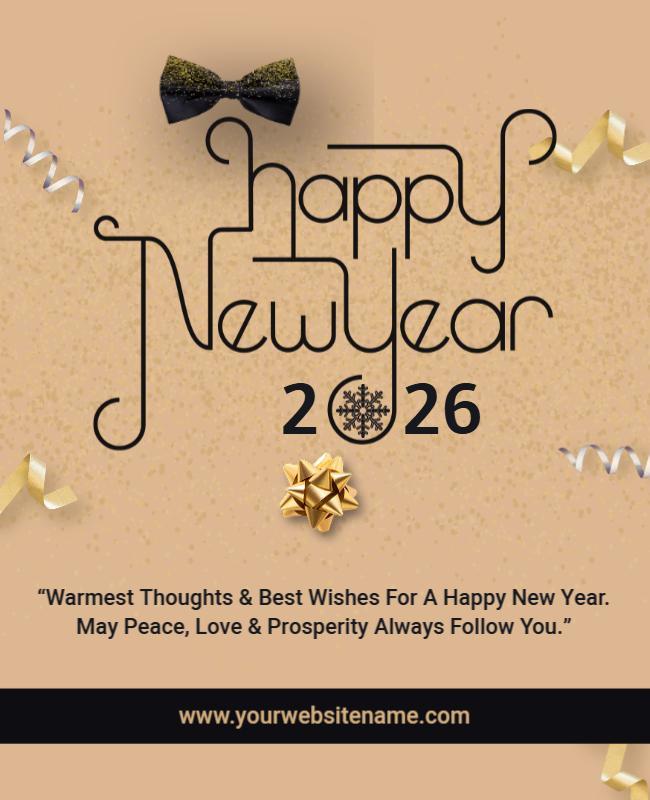Festive 2026 New Year Celebration Flyer Template