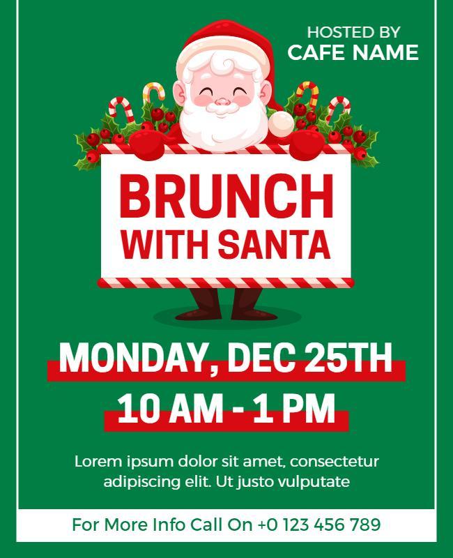 Festive Brunch with Santa Event Flyer Template