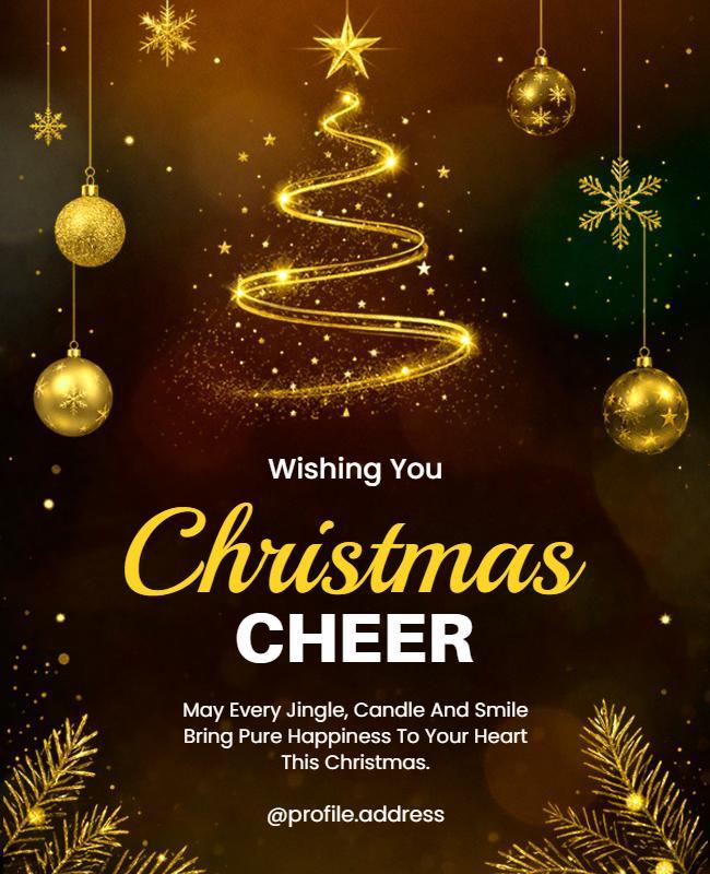 Festive Christmas Cheer Poster Template