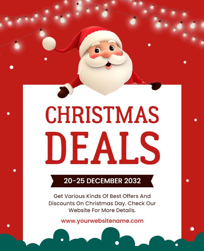 Festive Christmas Deals Promotional Flyer Template