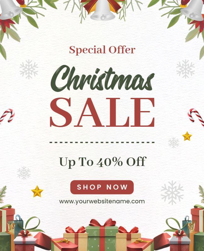 Festive Christmas Sale Promotion Flyer Template