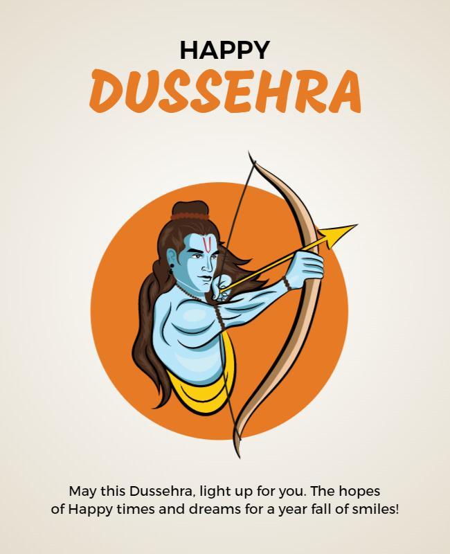 Festive Colorful Dussehra Celebration Poster Template