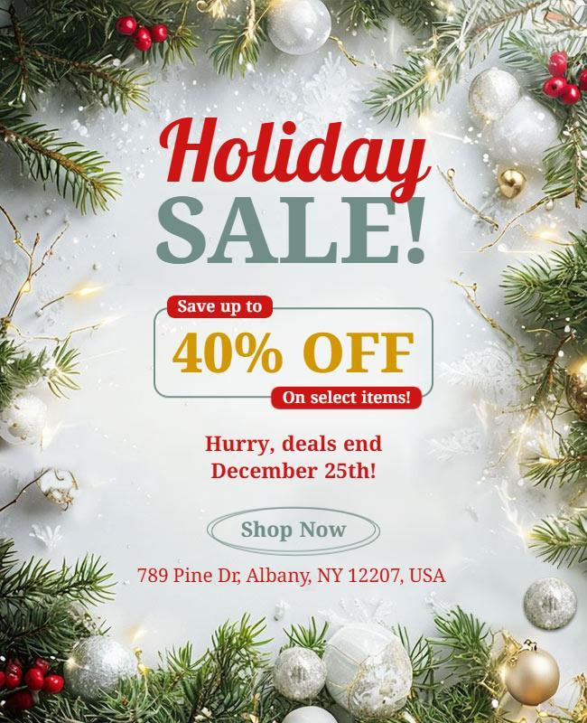 Festive Holiday Sale Promotion Flyer Template