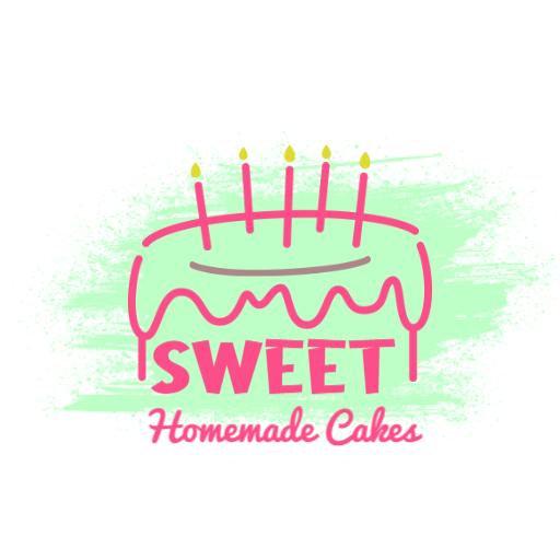 Festive Homemade Cake Design with Sweet Decor Logo Template
