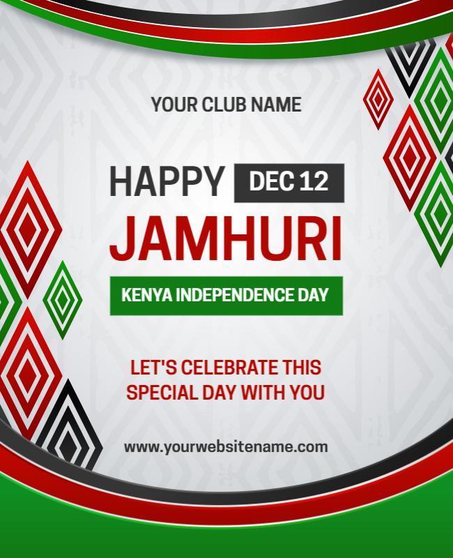 Festive Kenyan Independence Day Celebration Poster Template
