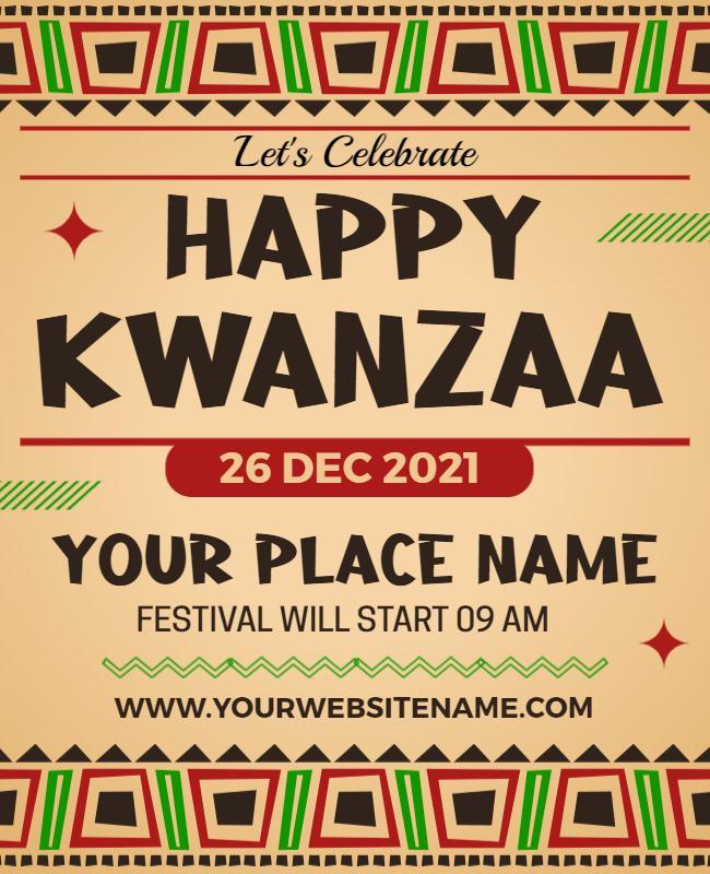 Festive Kwanzaa Celebration with Vibrant Patterns Poster Template