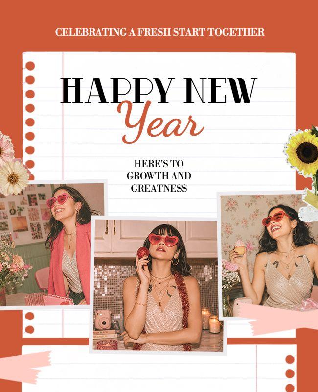 Festive New Year Celebration Poster Template