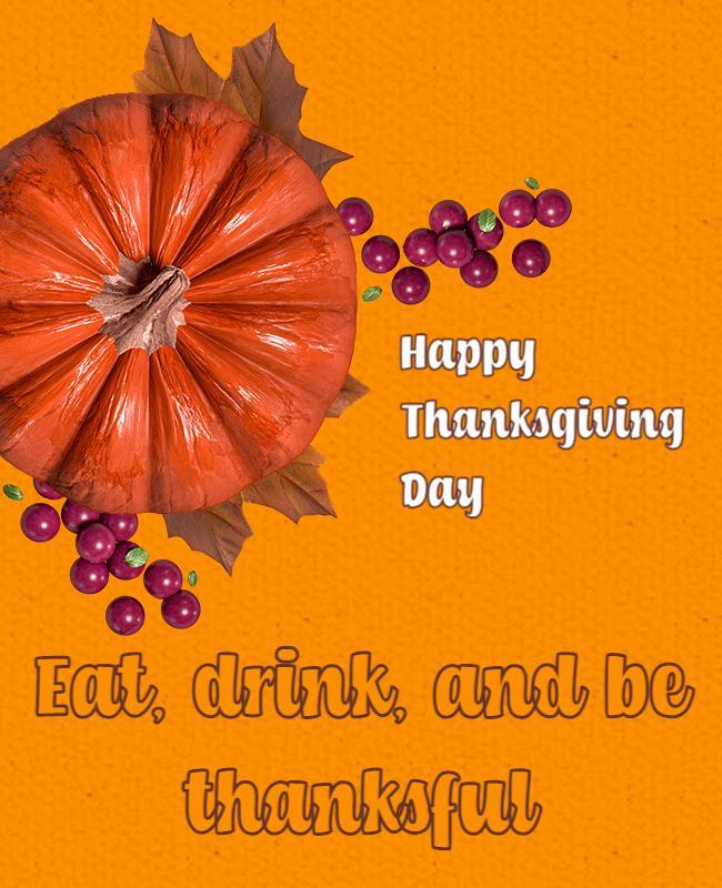 Festive Orange Thanksgiving Celebration Flyer Template