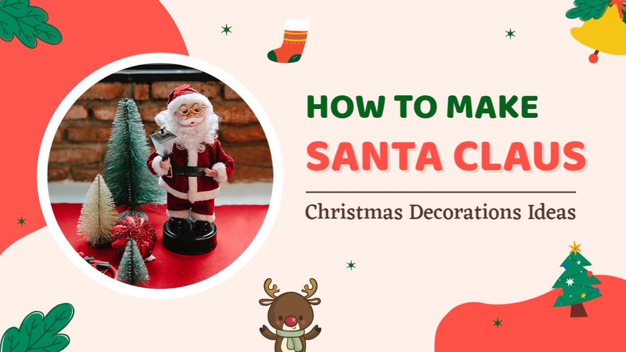 Festive Santa Claus Christmas Decorations YouTube Thumbnail Template