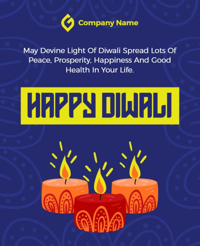 Festive Vibrant Diwali Celebration Greeting Poster Template