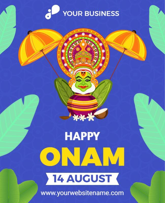 Festive Vibrant Onam Celebration Poster Template