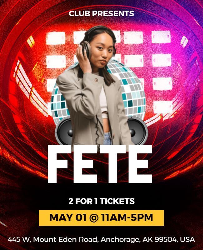 Fete Celebration Party Flyer Template