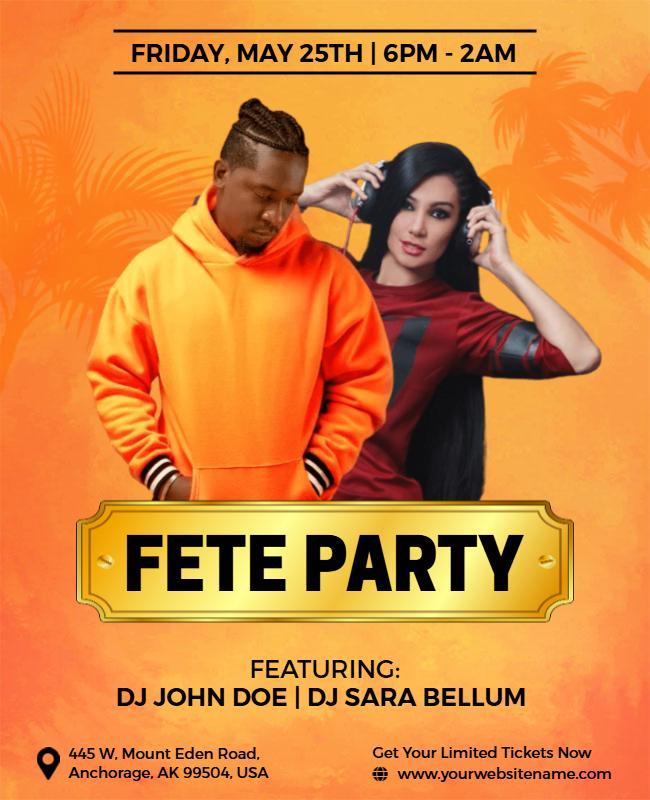 Fete Party Music Event Flyer Template