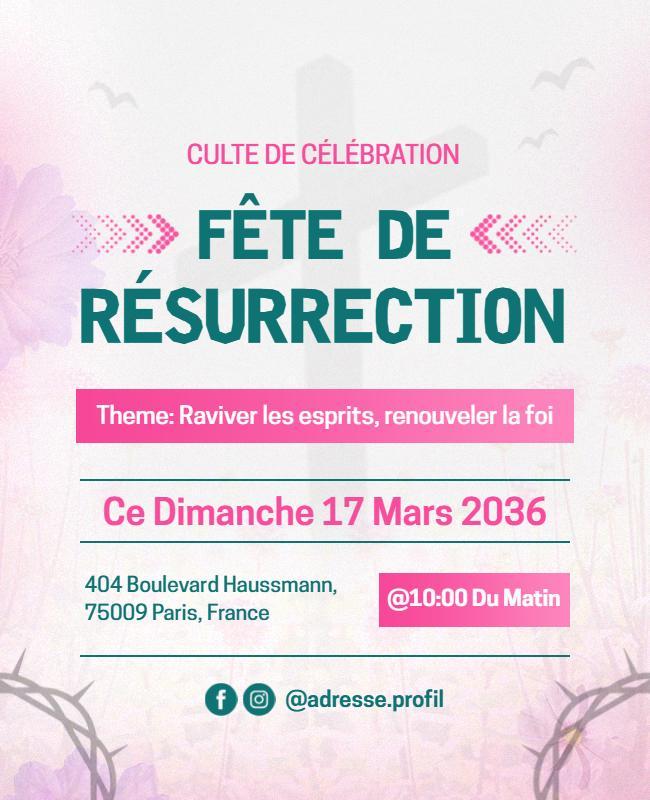 Fete Resurrection Celebration Event Flyer Template