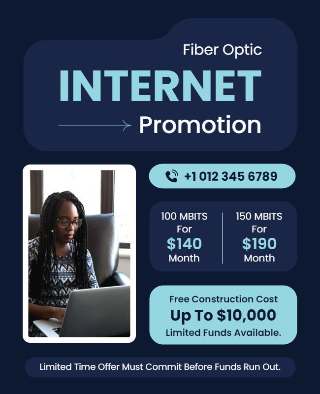 Fiber Optic Internet Promotion Flyer Template