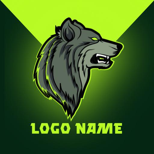 Fierce Grey Wolf Image Representing Esports Team Spirit Logo Template