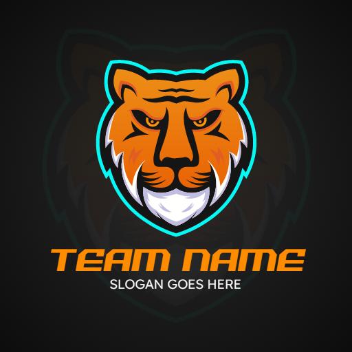 Fierce Orange Tiger Design Representing Sports Team Logo Template