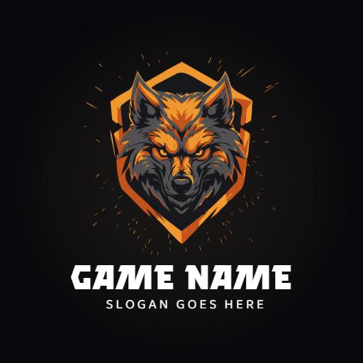 Fierce Orange Wolf Design Representing Esports Competition Logo Template