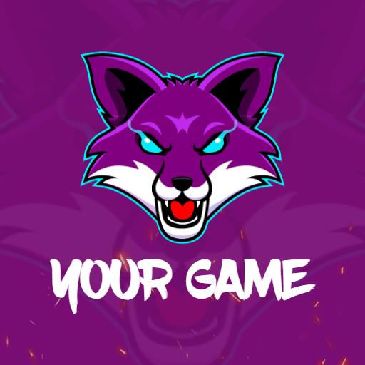 Fierce Purple Fox Design Representing Esports Gaming Logo Template