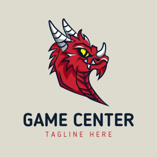 Fierce Red Dragon Design Representing Gaming Adventure Logo Template