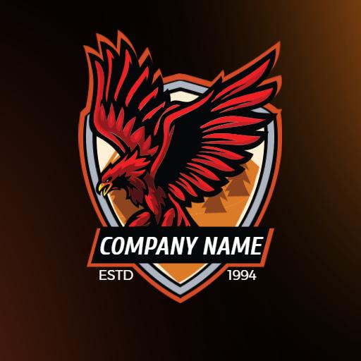 Fierce Red Eagle Emblem Representing Esports Passion Logo Template