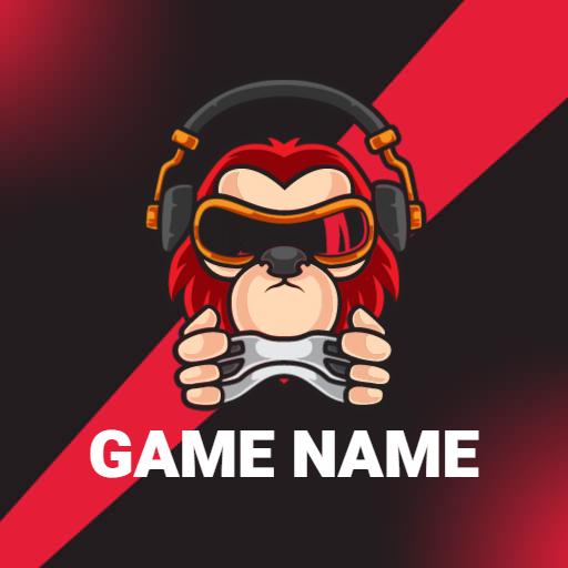Fierce Red-Eyed Gamer Mascot Representing Esports Logo Template