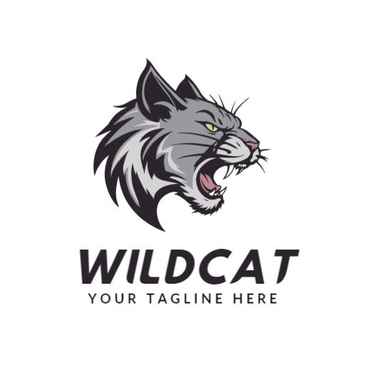 Fierce Wildcat Logo Illustrating Strength and Power Logo Template