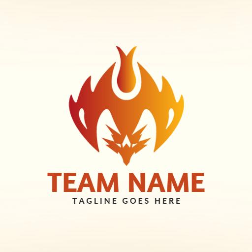 Fiery Orange Dragon Logo Representing Strength and Unity Logo Template