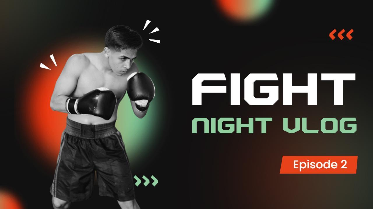 Fight Night Training Highlights VLog YouTube Thumbnail Template