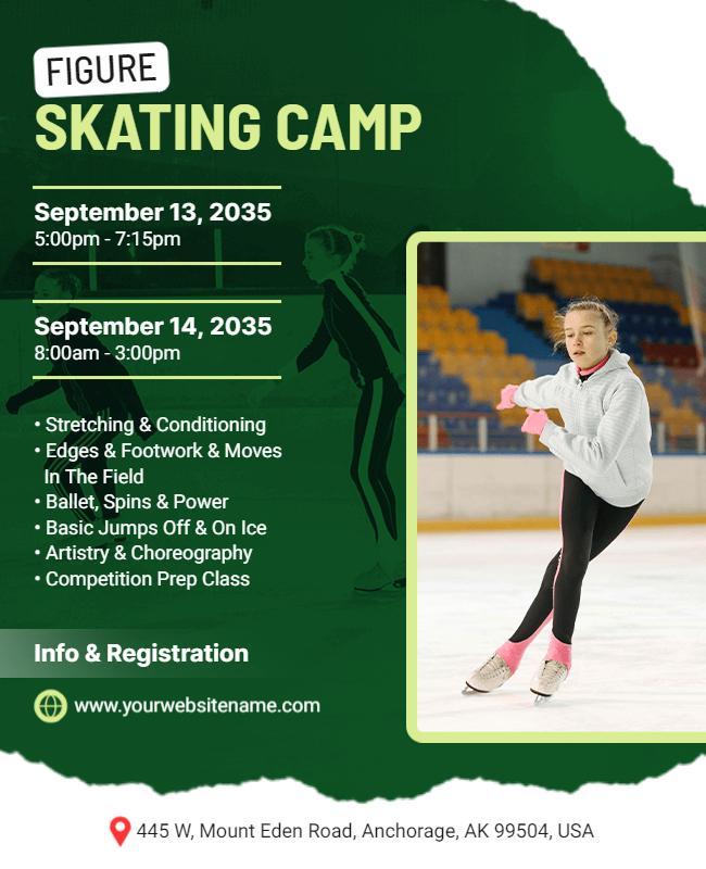 Figure Skating Camp Event Flyer Template