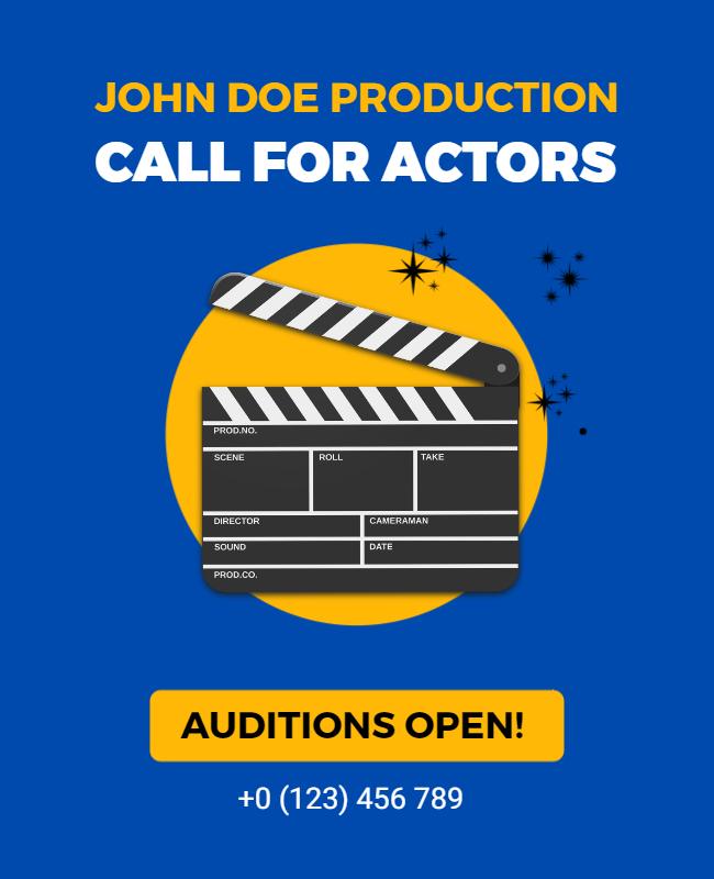 Film Production Casting Call Flyer Template