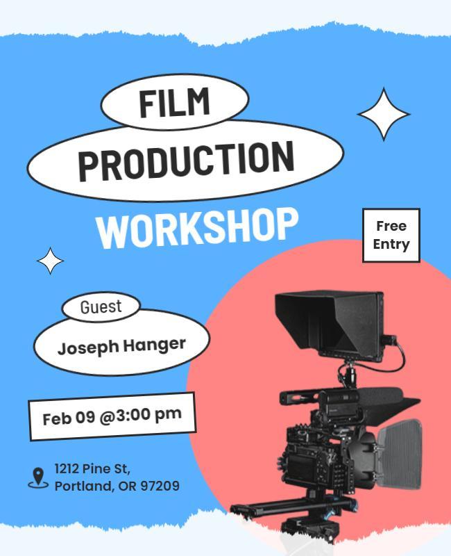 Film Production Workshop Event Flyer Template