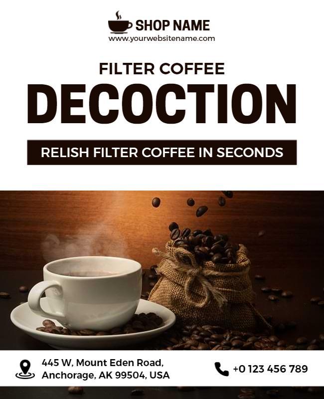 Filter Coffee Promotion Flyer Template