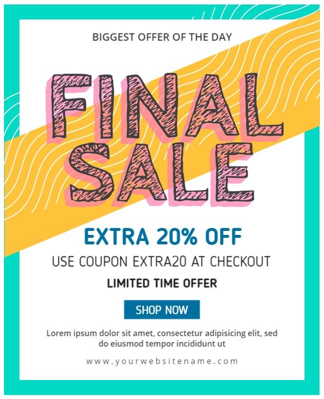 Final Sale Discount Promotion Flyer Template