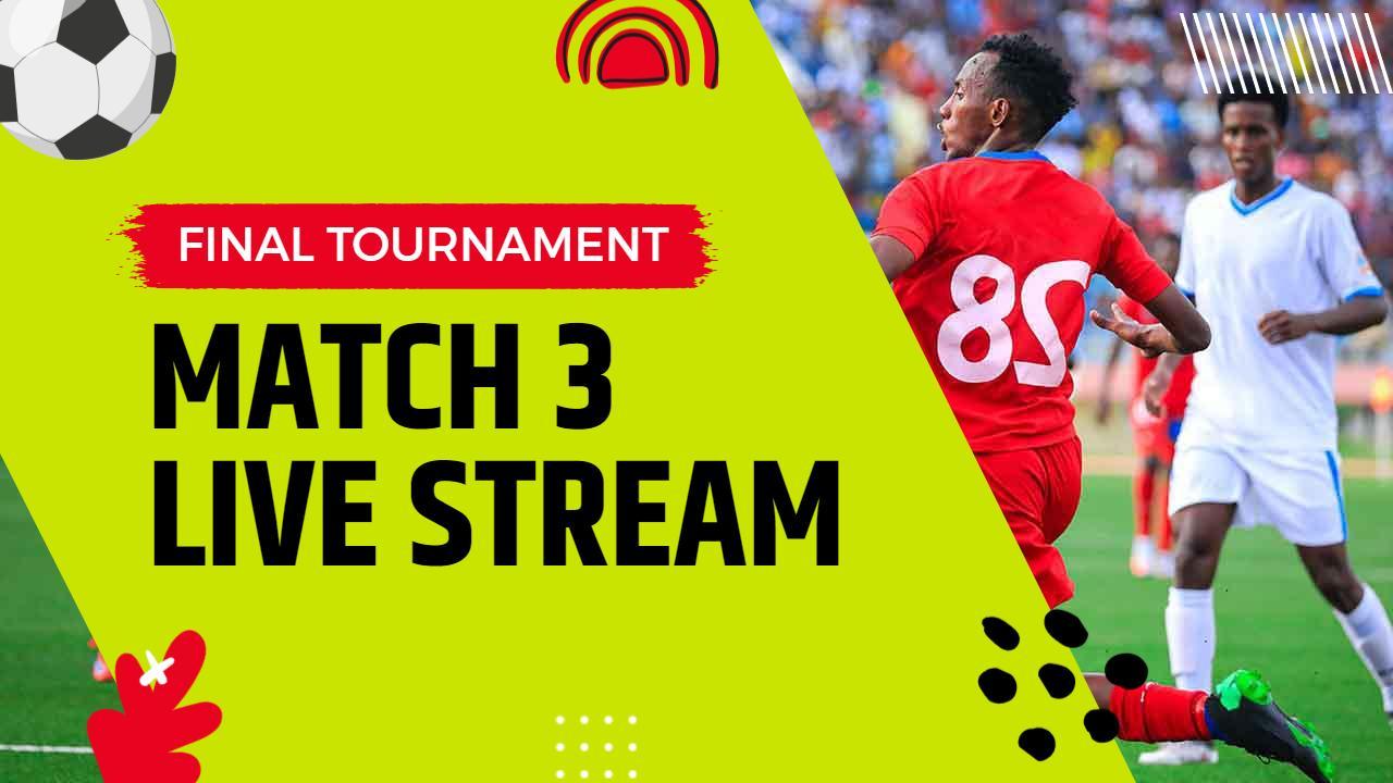 Final Tournament Match 3 Live Stream Soccer YouTube Thumbnail Template