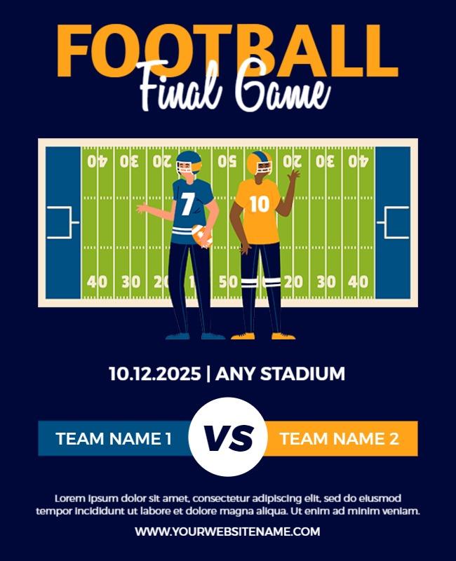 Finals Football Game Flyer Template