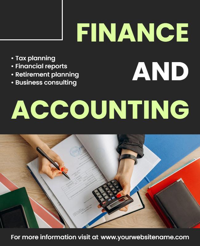 Finance and Accounting Services Flyer Template