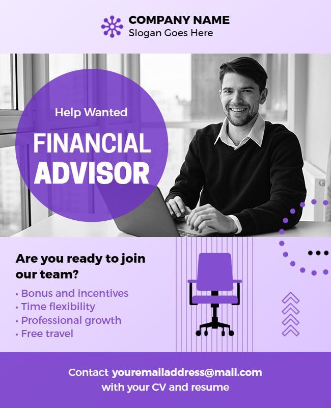 Financial Advisor Recruitment Flyer Template