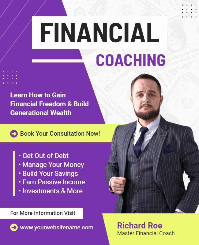 Financial Coaching Consultation Flyer Template