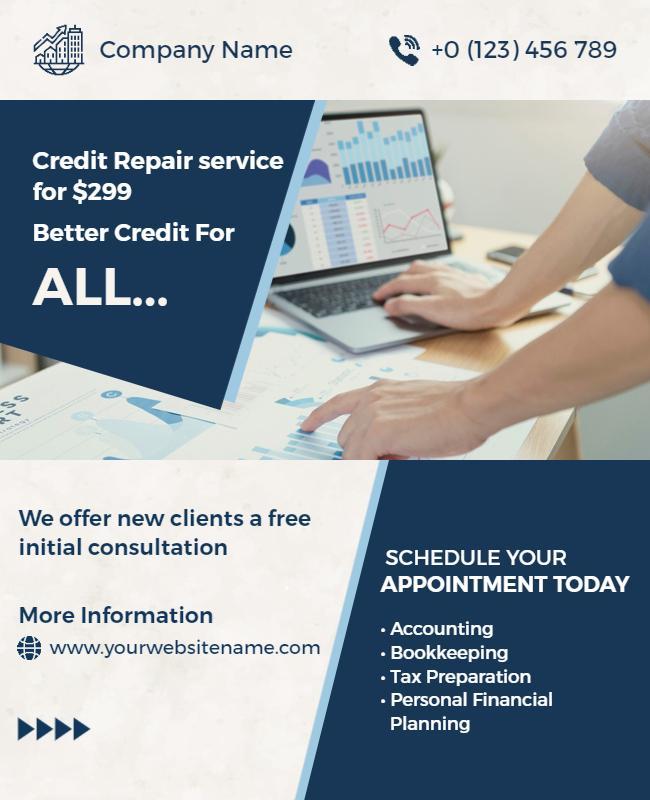 Financial Consultation and Credit Repair Flyer Template