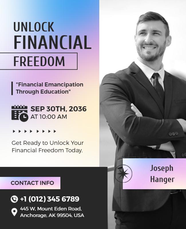 Financial Freedom Seminar Event Flyer Template