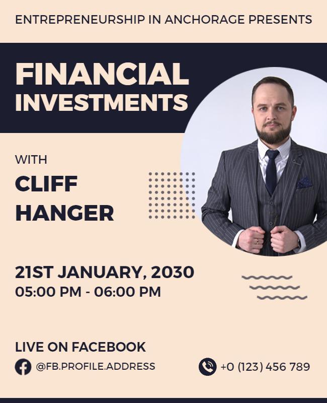 Financial Investments Seminar Flyer Template