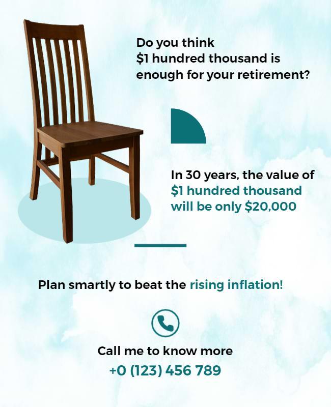 Financial Planning Minimalist Retirement Strategy Poster Template